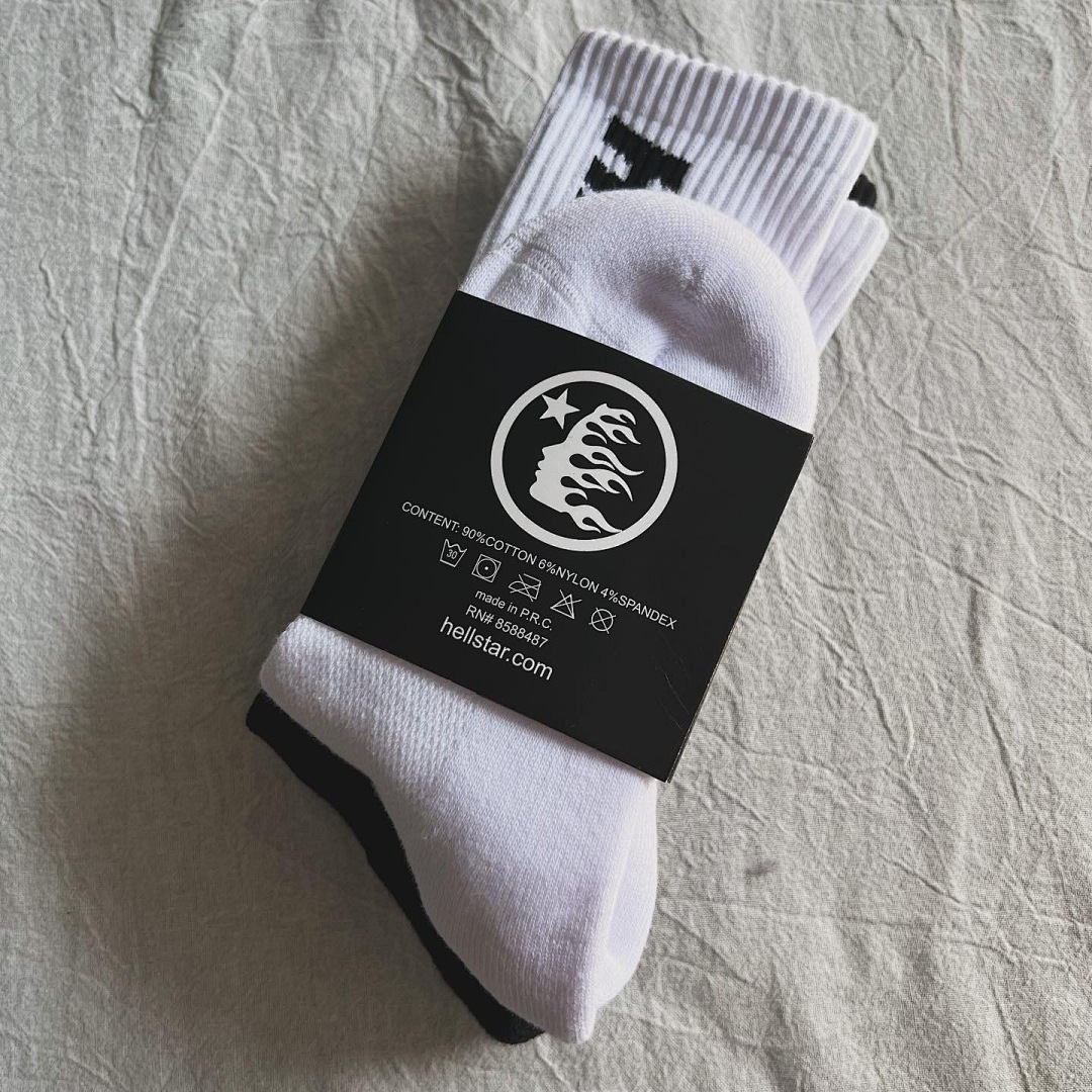 Accessiories Hellstar Black/White 2 Pacs A Set Socks - Image 13