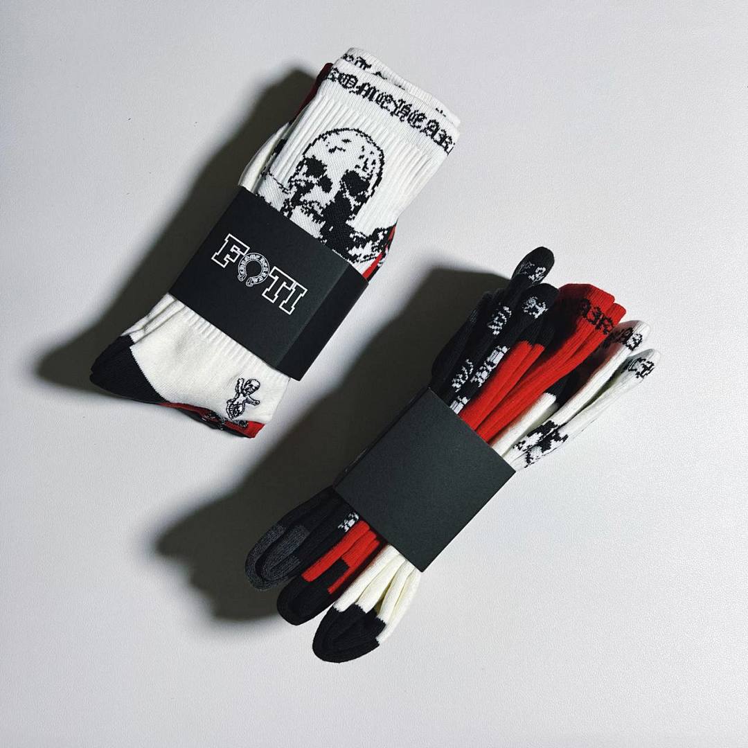 Chanel Chrome Hearts FOTI 3 Pairs Socks - Image 3