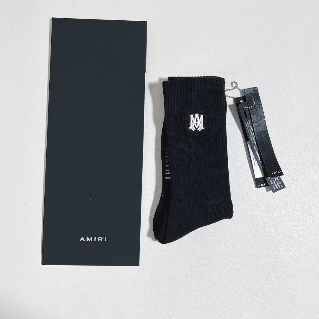 AMIRI 2023 M Embroidery Towel Socks - Image 6