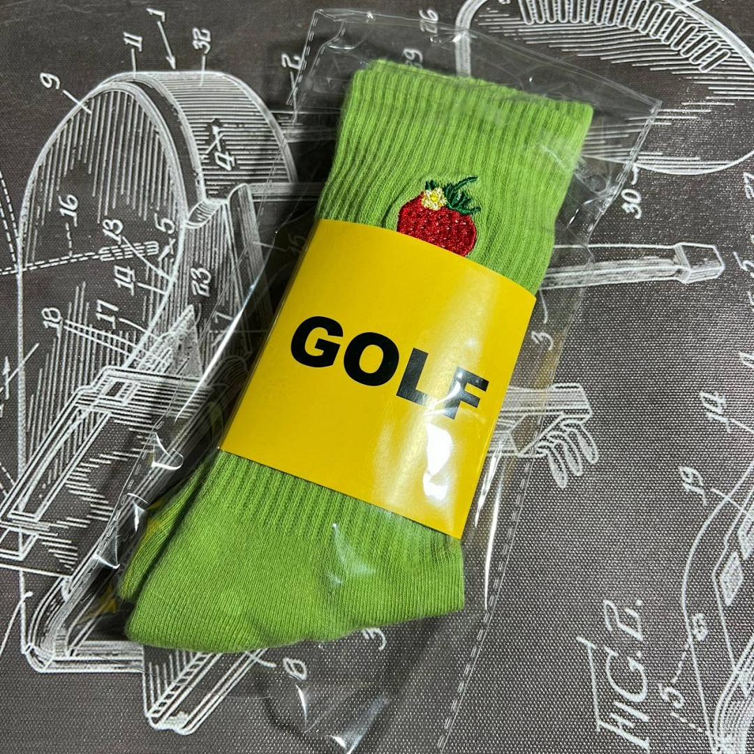 Accessiories GOLF WANG 2023 STARBERRY GREEN SOCKS Grass Embroidered - Image 5