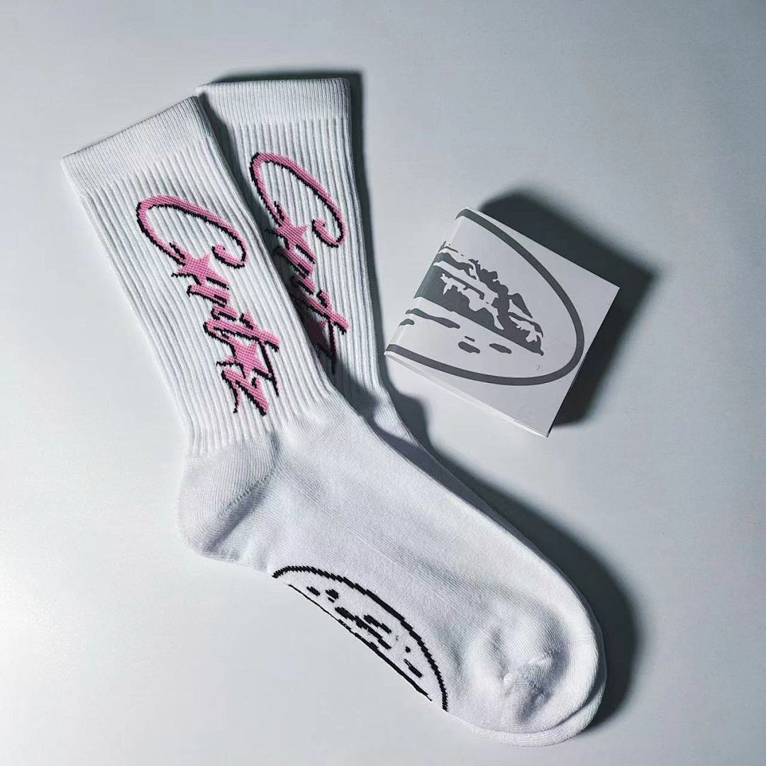 Accessiories 1:1 Coreteiz Pink Star Towel Socks