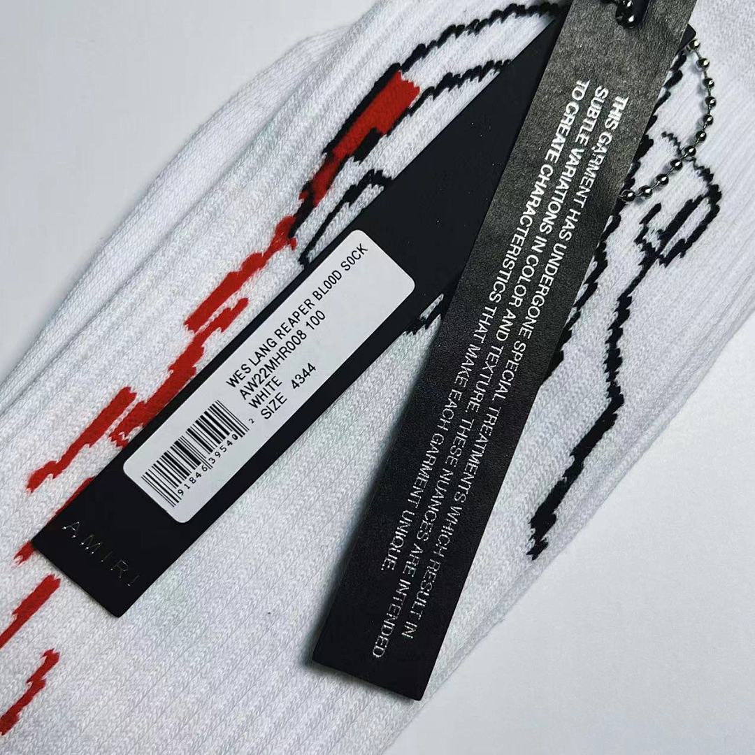 AMIRI 1:1 Amiri 2022 Death Socks With Tag - Image 2