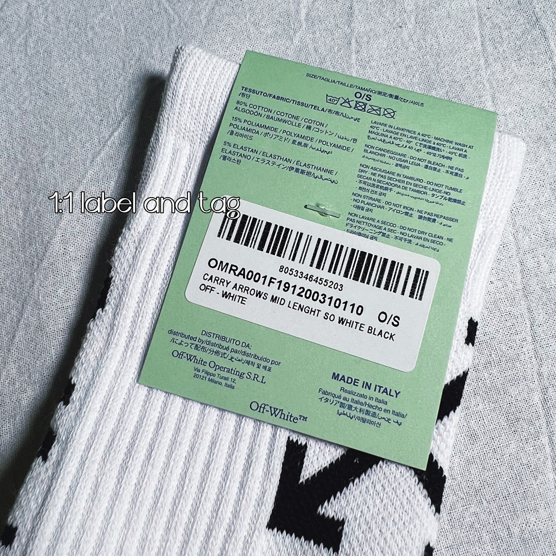 Accessiories OFF White Top Towel Socks - Image 5
