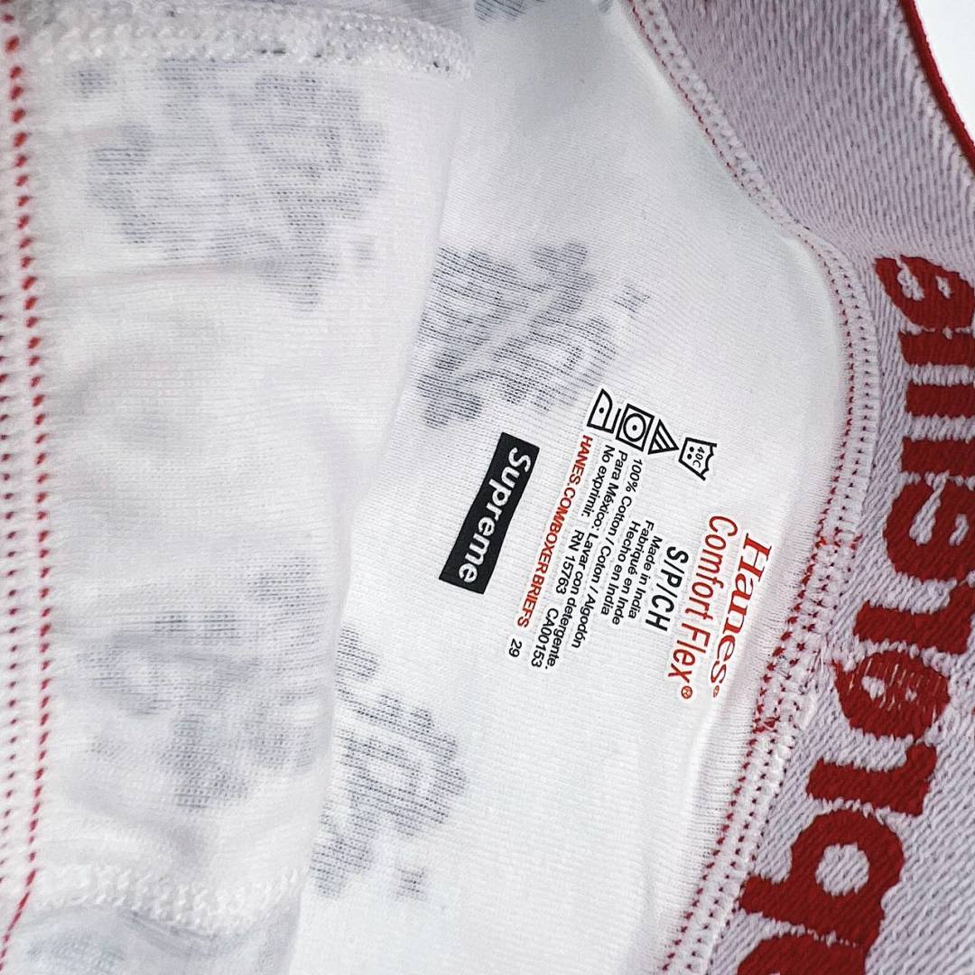 Chanel SU* Hanes Boxer Briefs Fruit Floral Triple (Black/Red/White) - Image 14