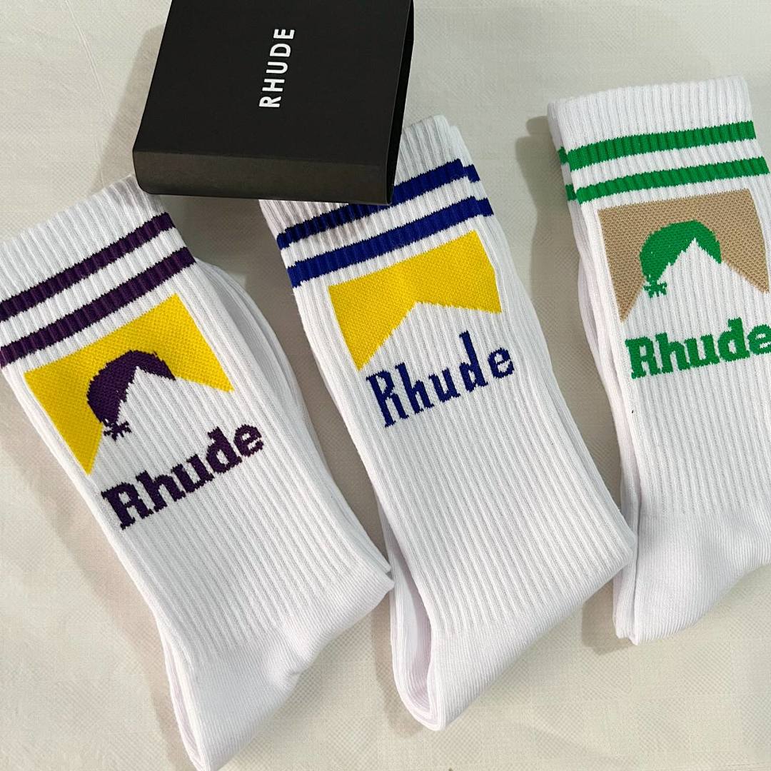 Accessiories VINTAGE RHUDE Moutain 1:1 Towel Socks - Image 2
