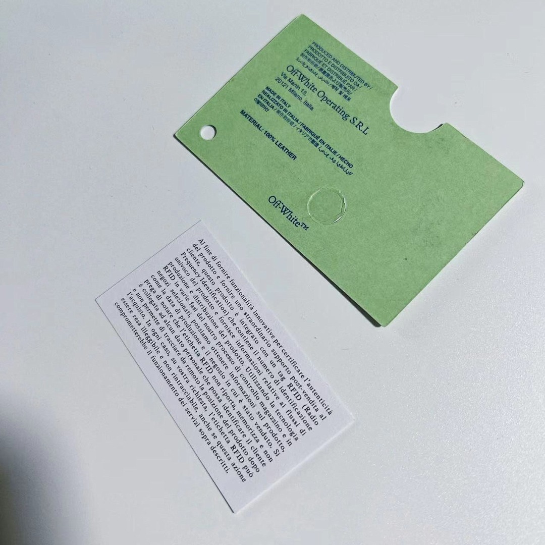 bag/homeware/accessories 1:1 OFF WHITE “FOR MONEY”Wallet Top Grain (Real Leather) - Image 12