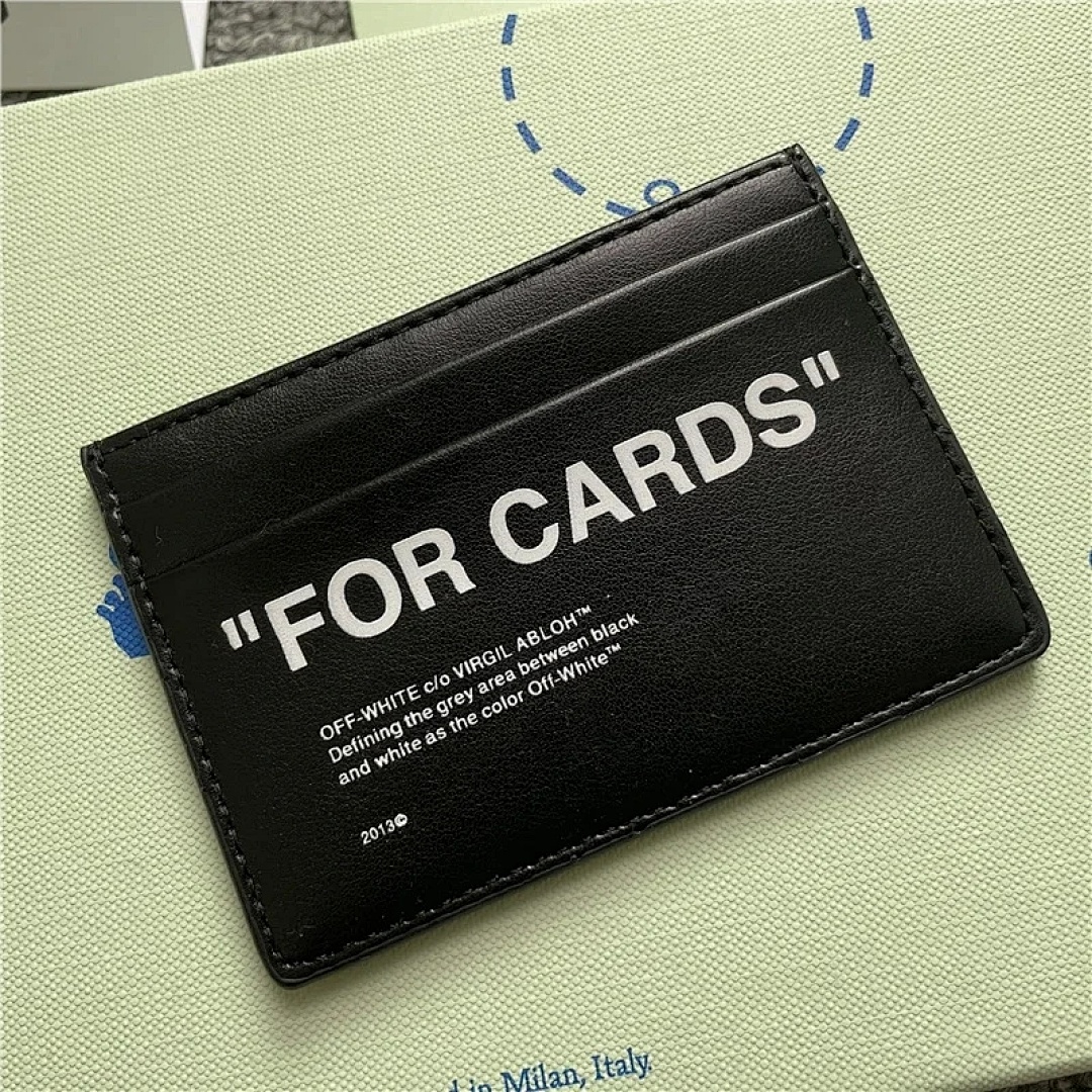 bag/homeware/accessories Off White FOR CARDS 2023 Top Grain Khaki (Real Leather) - Image 6