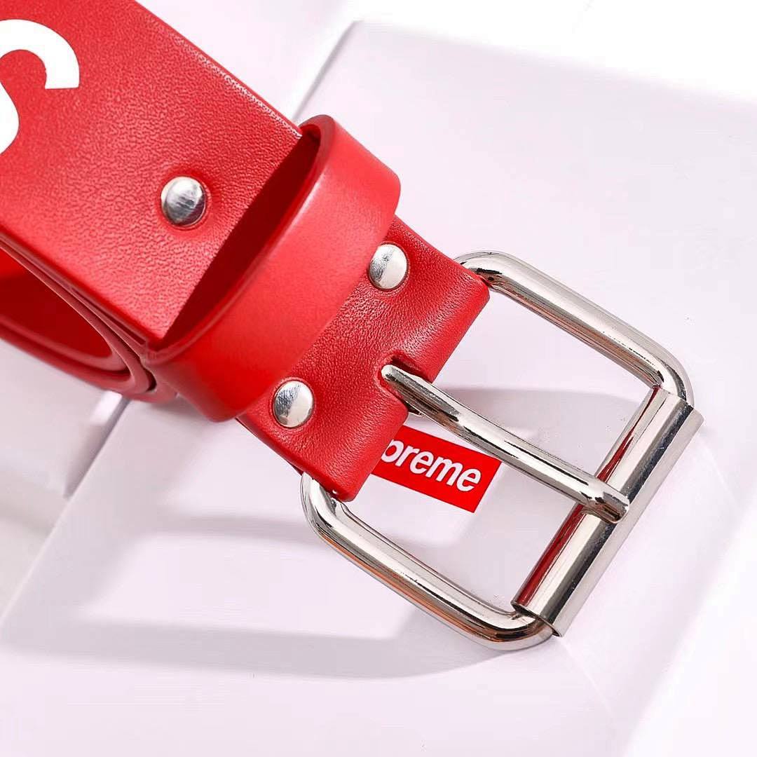 bag/homeware/accessories SU* BELT RED / BLACK Real Cow Leater - Image 8