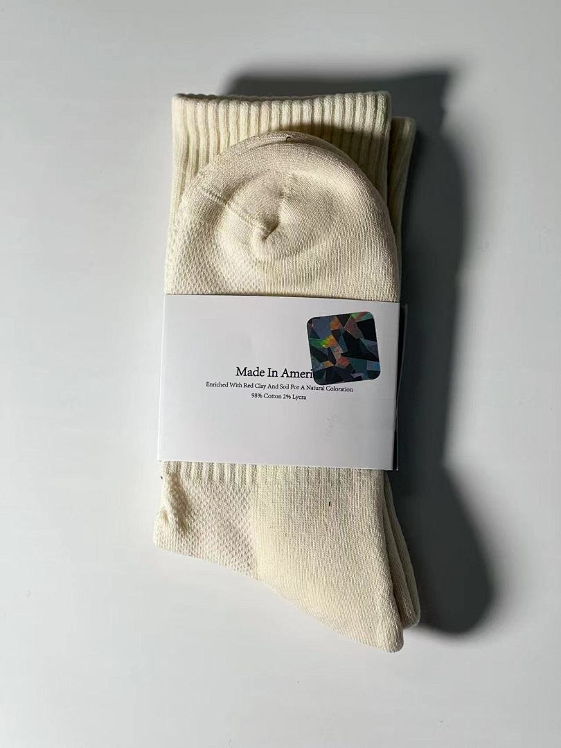 Accessiories 1:1 Hidden Socks Towel Bottom Cream Maroon——Unique Correct Version - Image 13