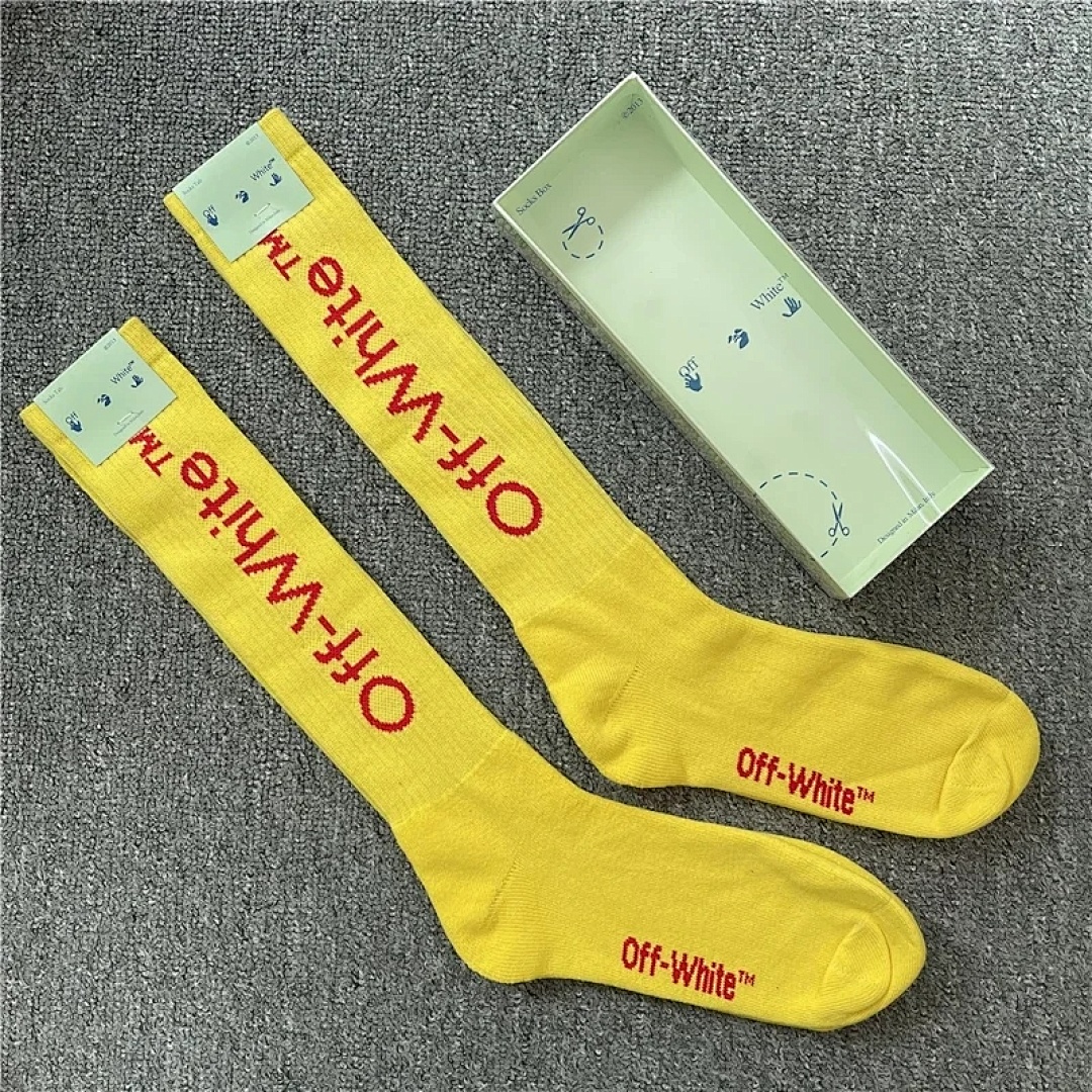 Accessiories 2021Ss OW Yellow Sock - Image 2