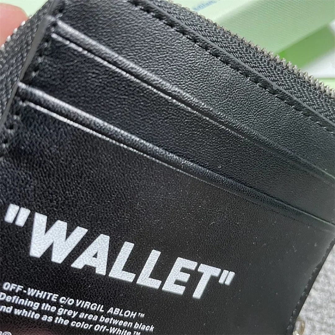 bag/homeware/accessories 1:1 OFF WHITE “FOR MONEY”Wallet Top Grain (Real Leather) - Image 23