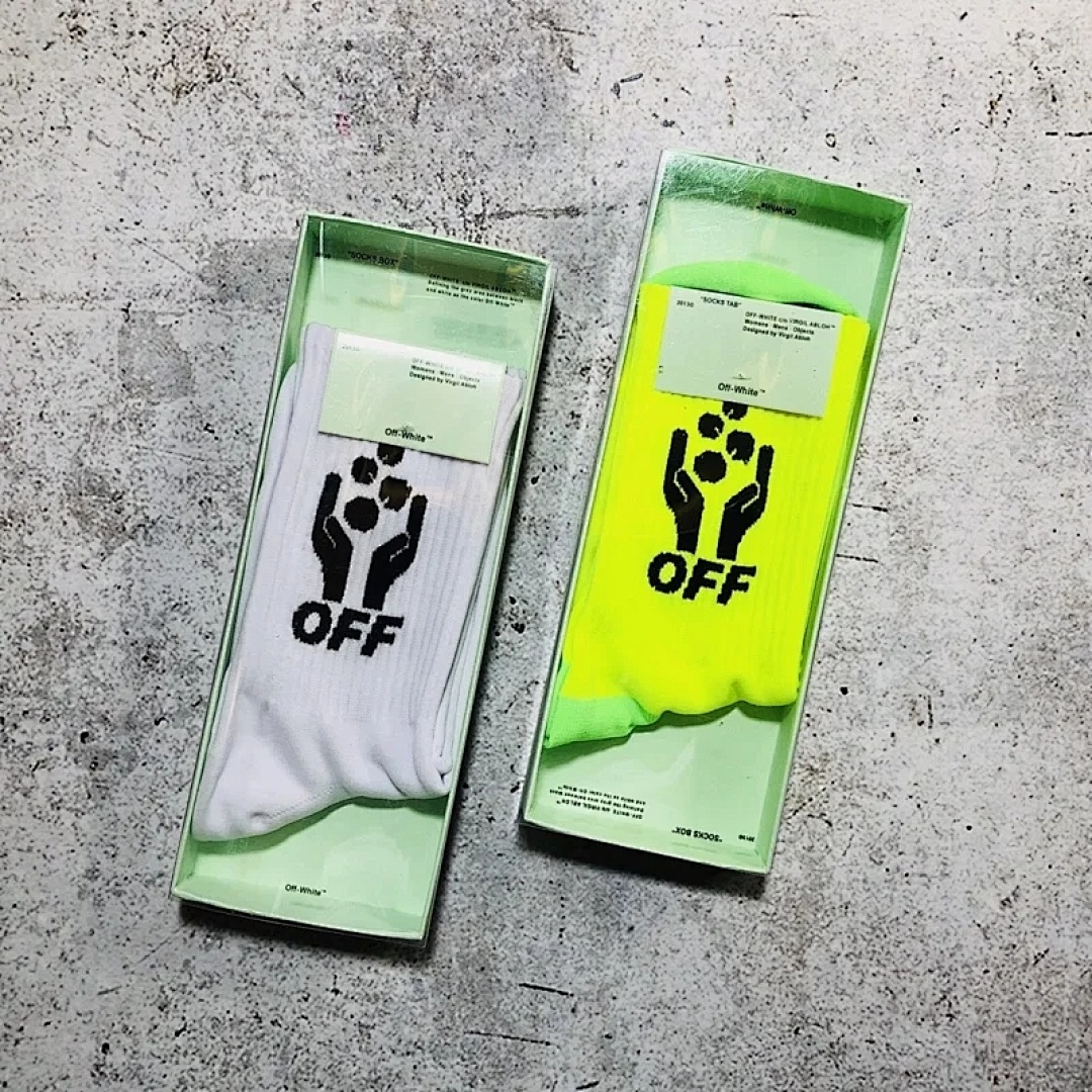 Accessiories OFF White Socks Fluorescent (Light Green) - Image 4
