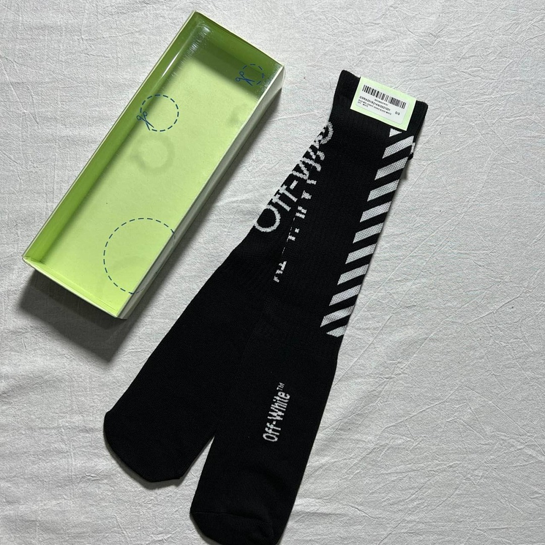 Accessiories OFF-WHITE Striped Black Towel Socks - Image 3