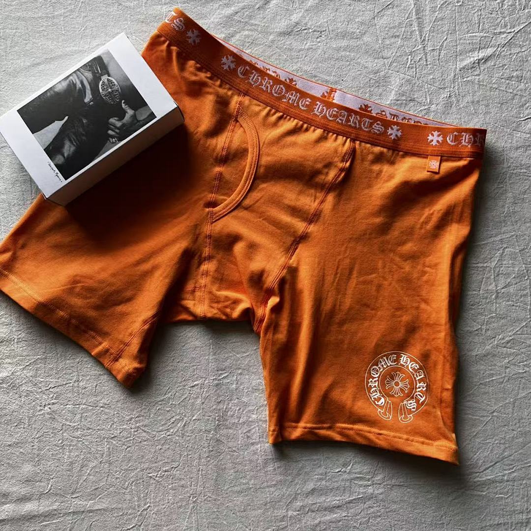 Chanel CHR HEARTS New Underwear Boxer Brief ORANGE Long & Short ——Perfect Quality - Image 2