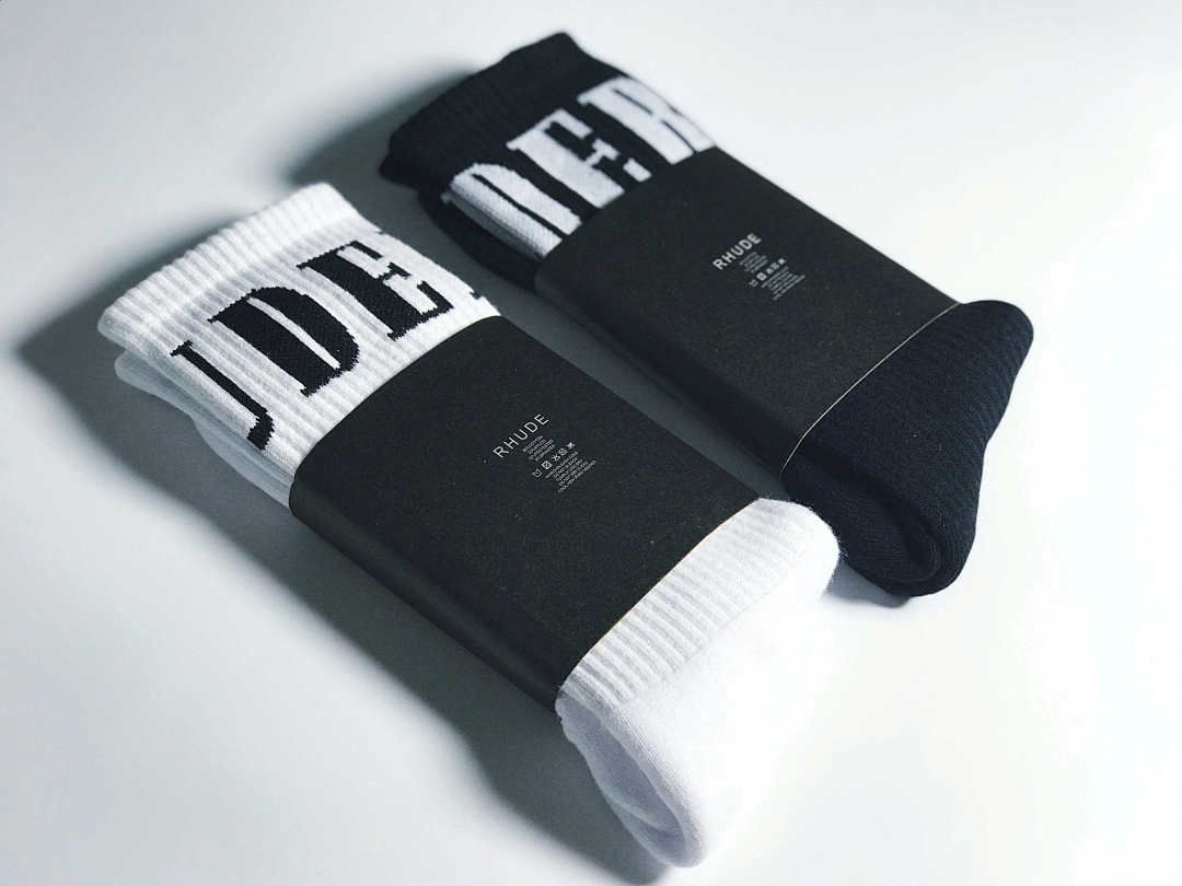 Accessiories 1: 1 Rhude 2022 New Logo Socks Towel Bottom