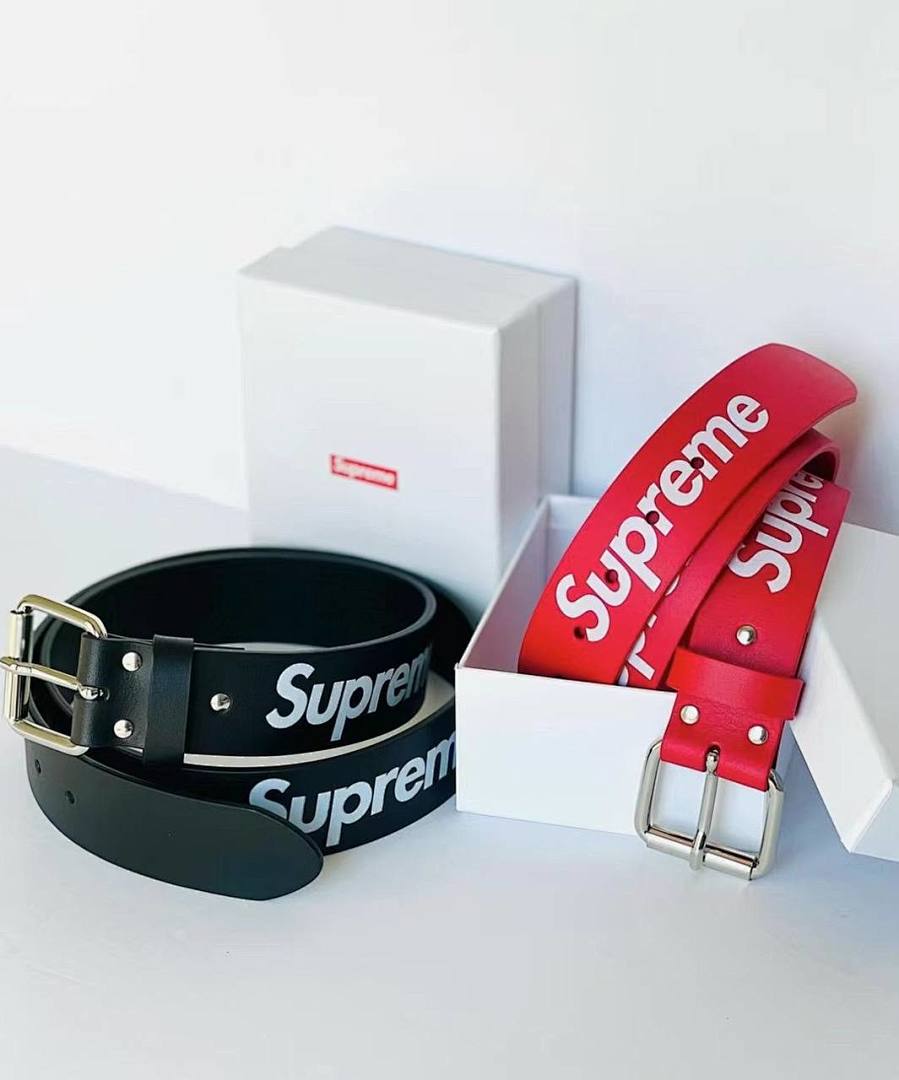 bag/homeware/accessories SU* BELT RED / BLACK Real Cow Leater - Image 2