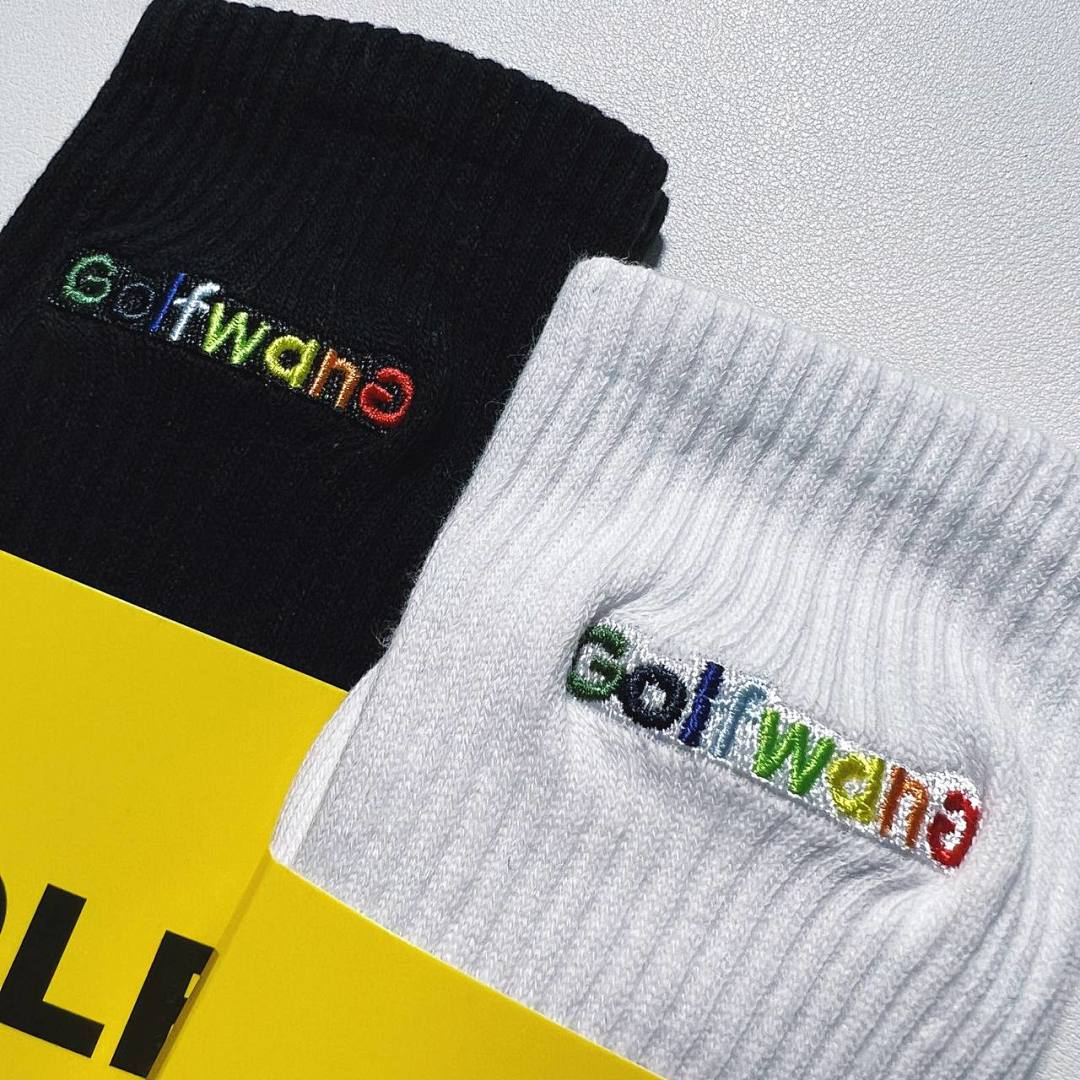 GOLF WANG 2023 COLOR EMBORIEDY Logo Towel Bottm Socks, photo 1