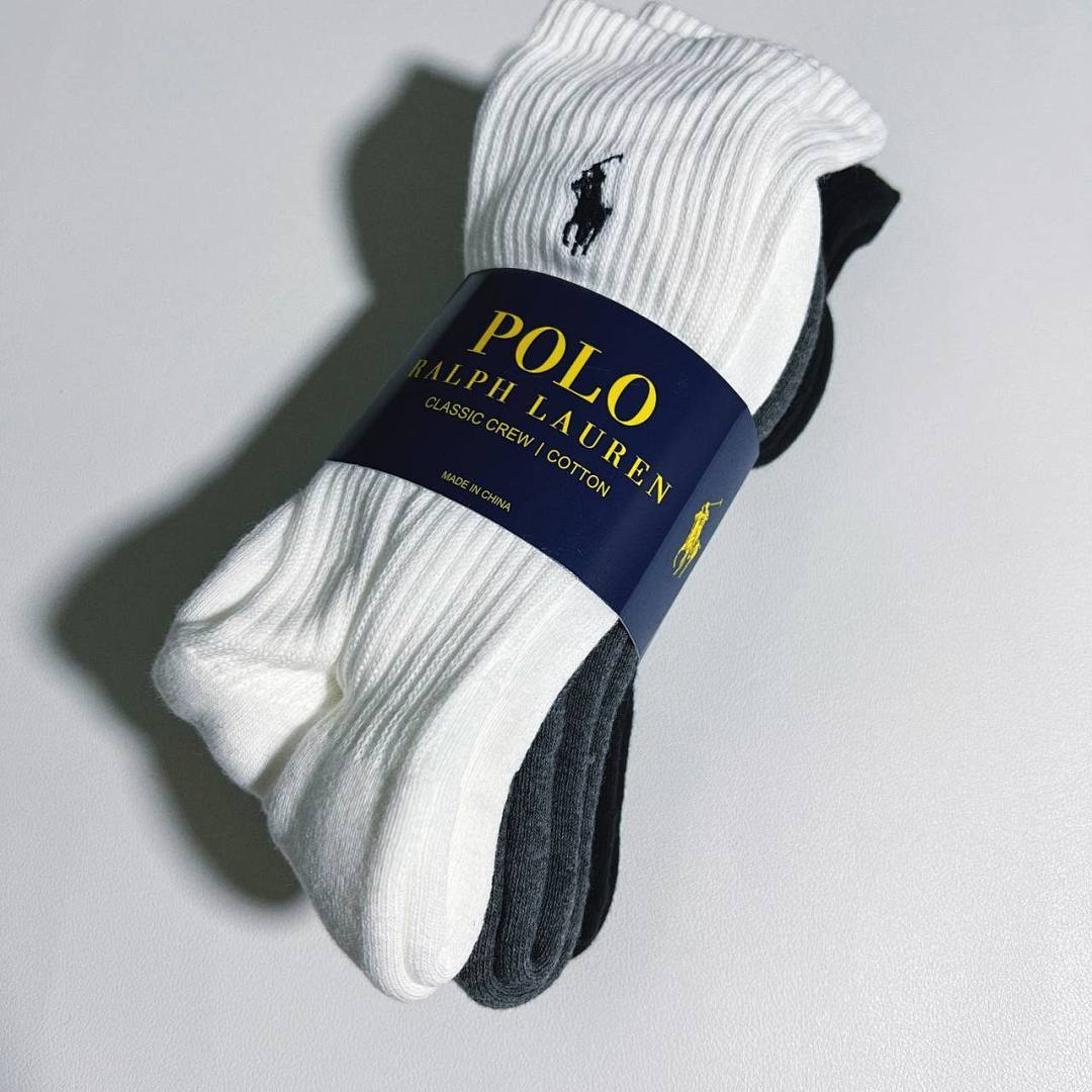 On Running PL White Grey Black 3 Pairs Socks Double