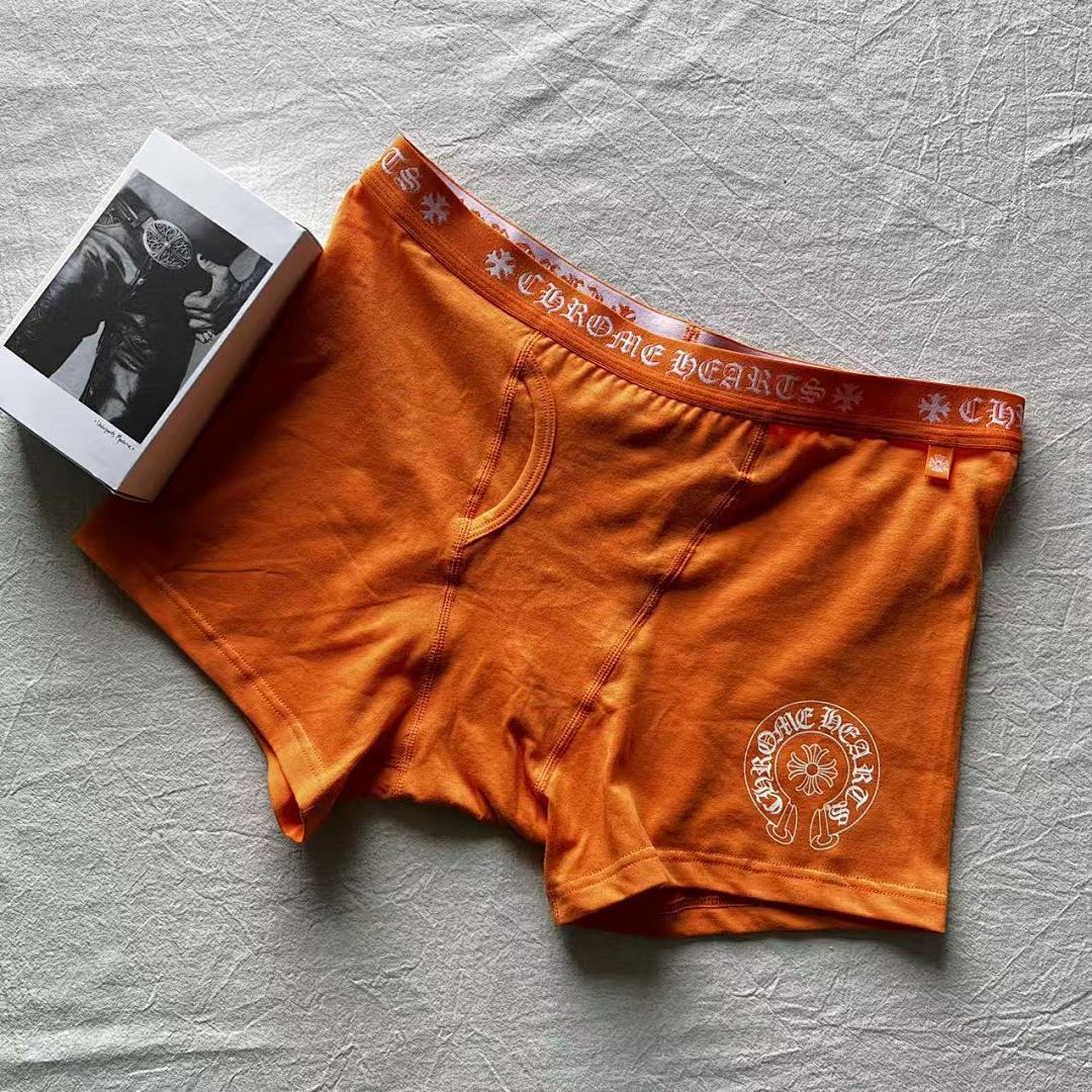 Chanel CHR HEARTS New Underwear Boxer Brief ORANGE Long & Short ——Perfect Quality - Image 4