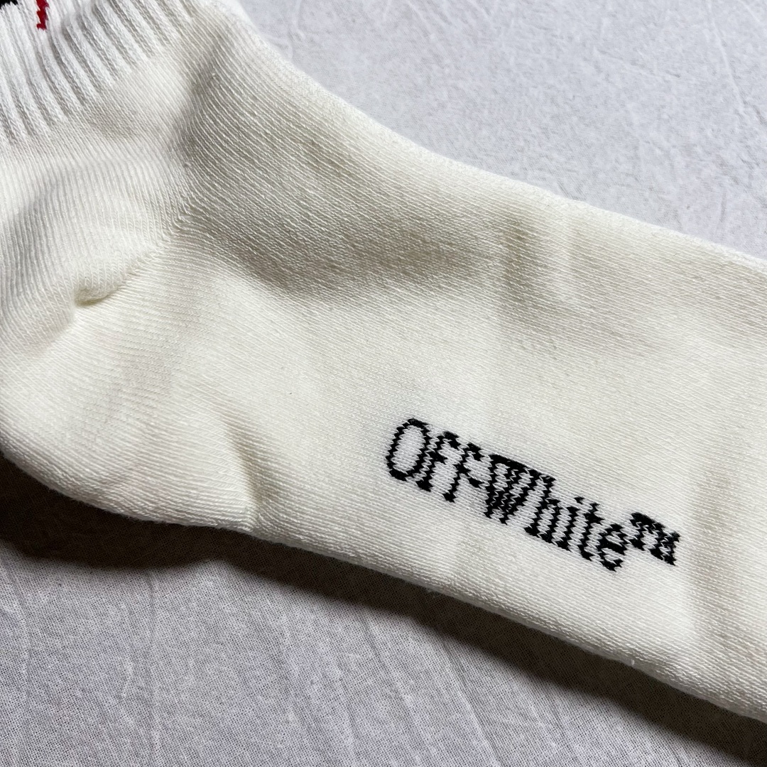 Accessiories OFF WHITE Lny Flower Gold Floral Sock - Image 10