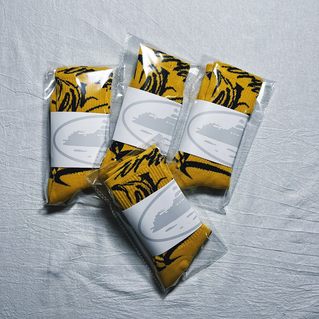 Accessiories Co Decorative Pattern Towel Socks (Yellow) - Image 11