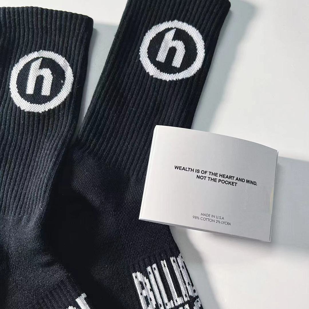 Accessiories 1: 1 Billionaire Boys Club × HIDDEN Black Socks————Unique Correct Version - Image 4