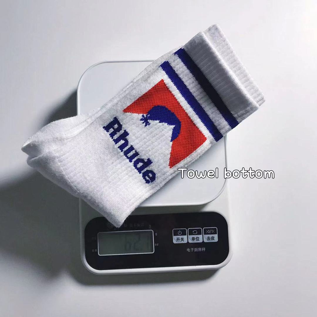 Accessiories 1: 1 Rhude Red Mountain Towel Bottom Socks - Image 15
