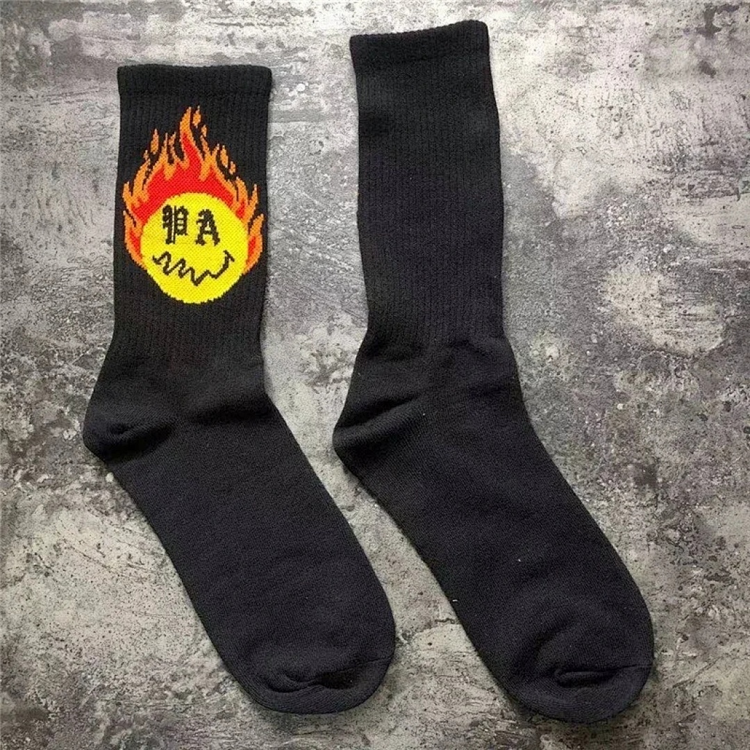 Accessiories Palm Angels Flame Smile Socks - Image 2