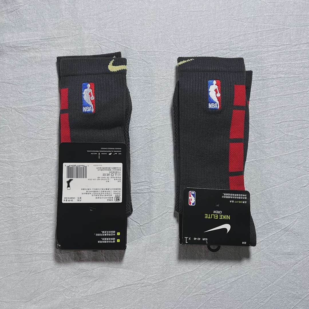 Accessiories NBA BLACK/GREY Red Black Grey Socks - Image 2