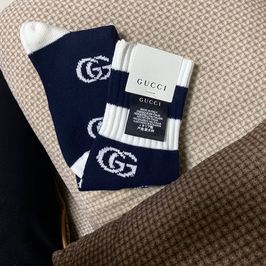 Accessiories GG Blue Long Socks - Image 4