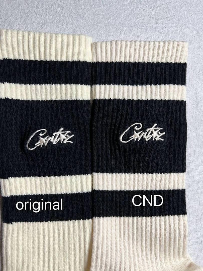 Accessiories Co Embrodiery CRTZ Socks Off White Black Striped - Image 7