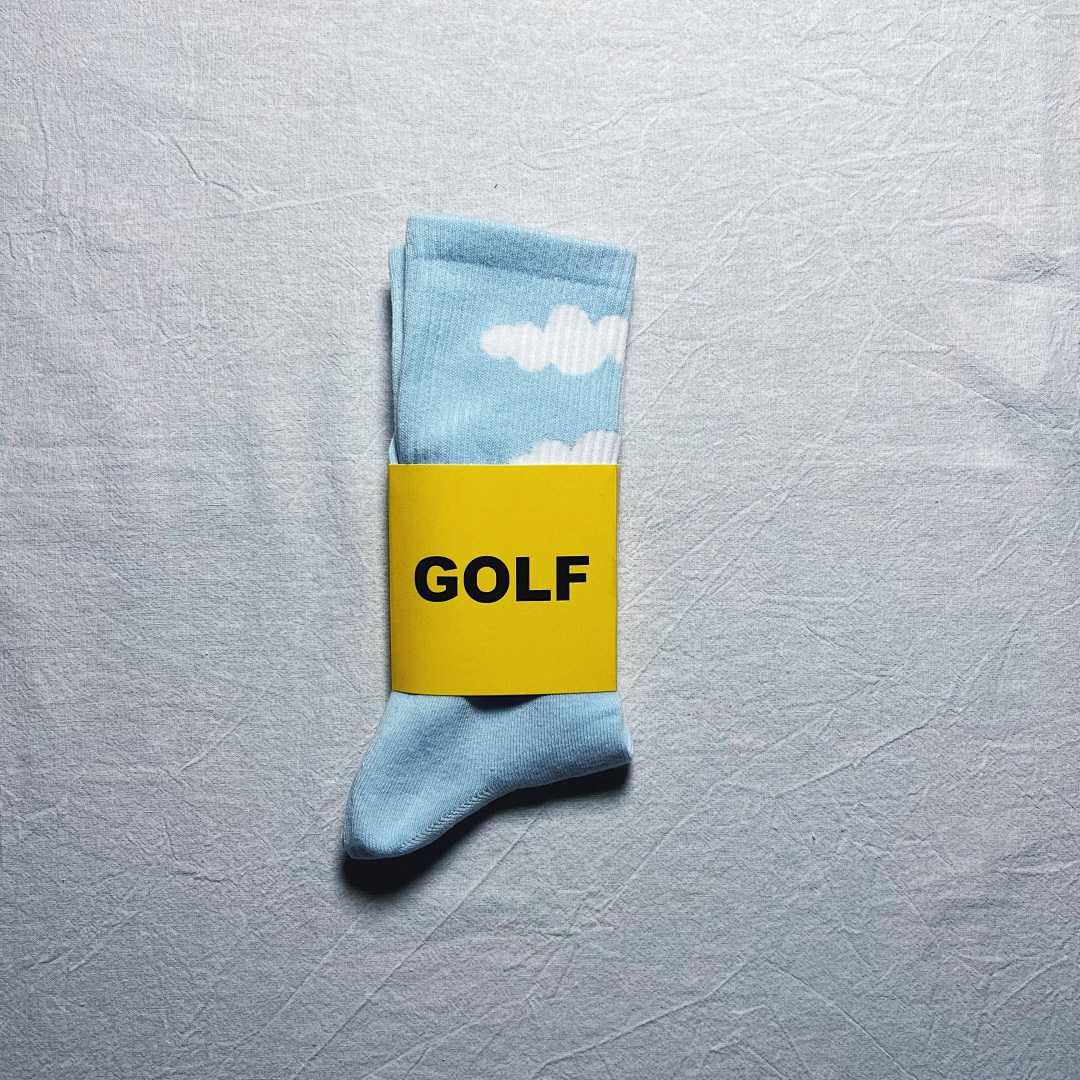 Accessiories GOLF Blue Sky White Cloud Small New Mid Socks - Image 2