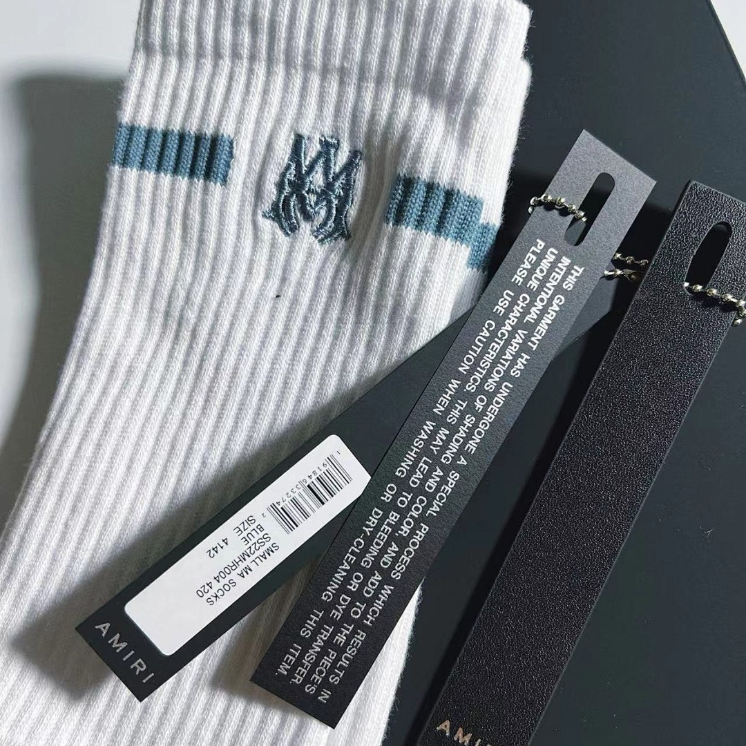 AMIRI 1:1 Embroidery Logo Socks Embroidered - Image 11