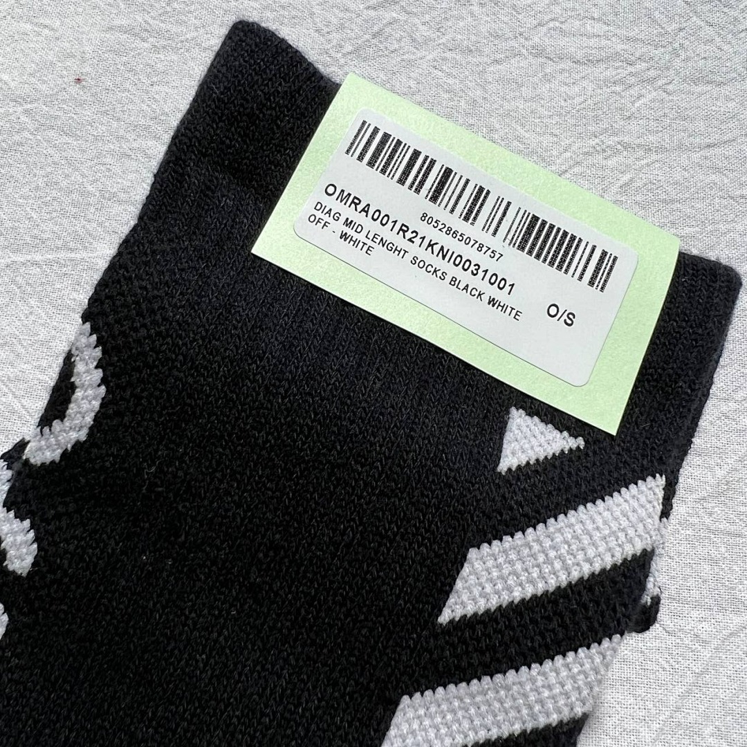 Accessiories OFF-WHITE Striped Black Towel Socks - Image 6