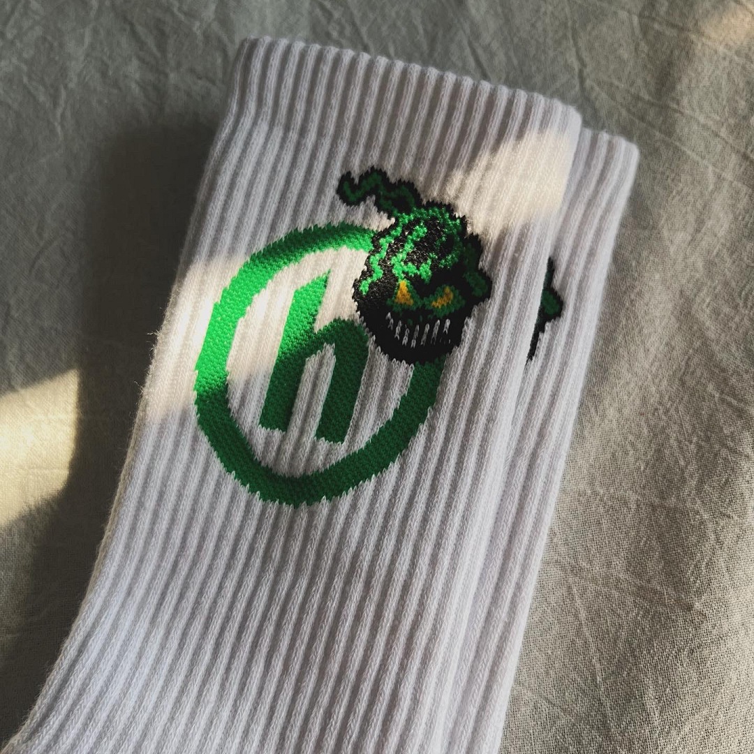 Accessiories Hidden NY Green Fire Socks - Image 7