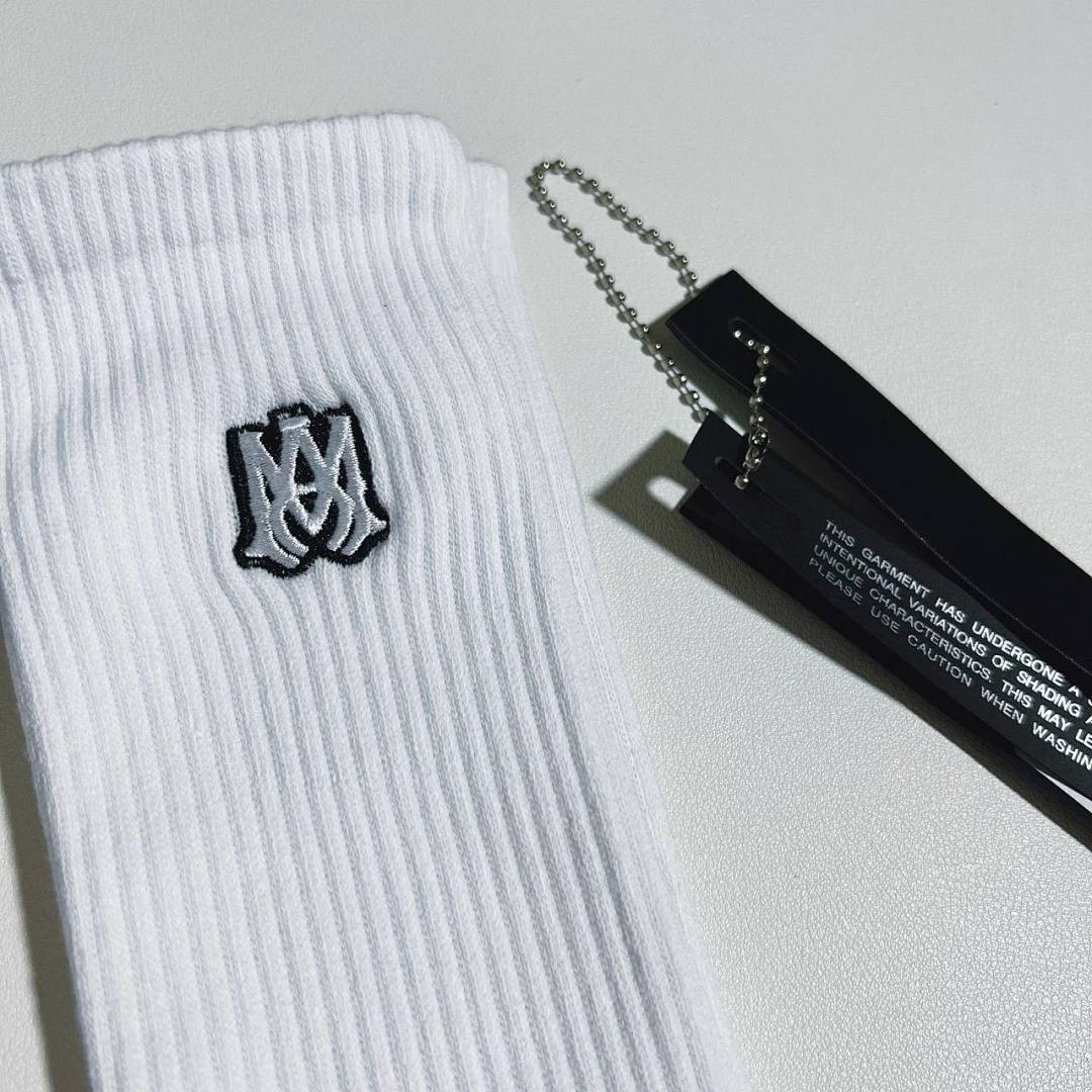 AMIRI 2023 M Embroidery Towel Socks - Image 7
