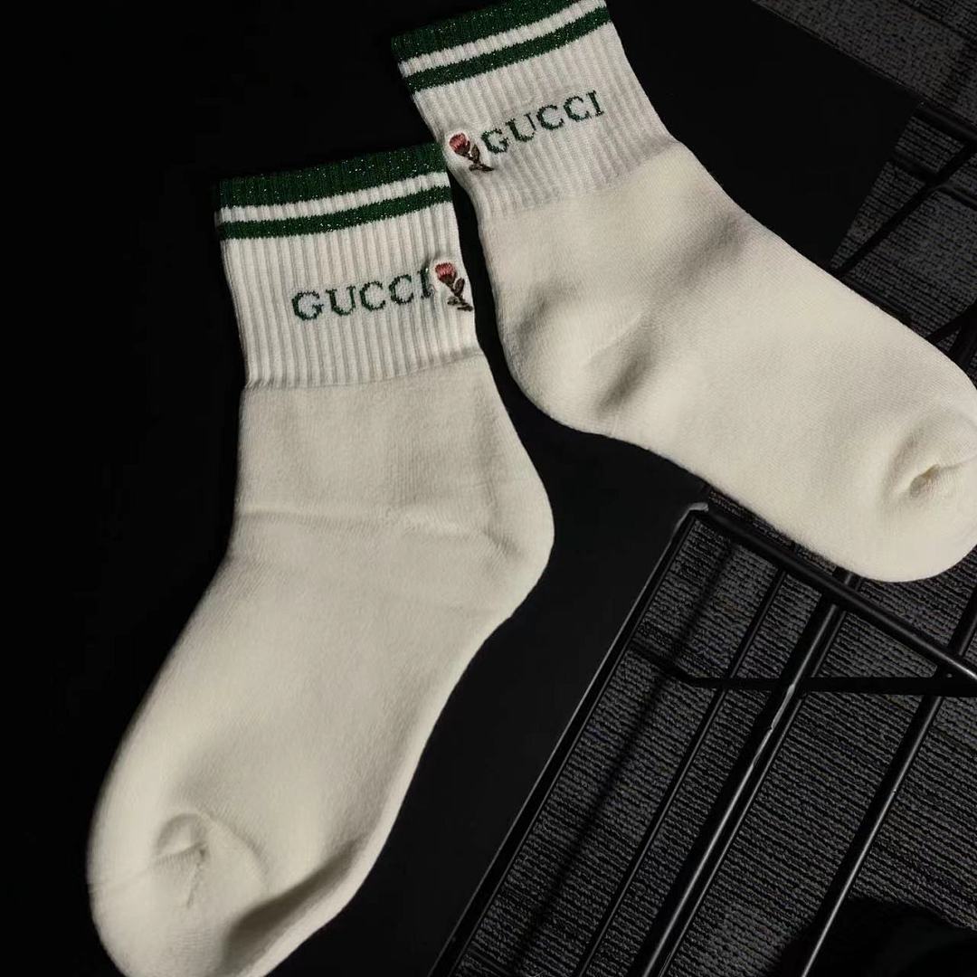 Accessiories Small Floral Embroidered Fleece Sole Socks - Image 8