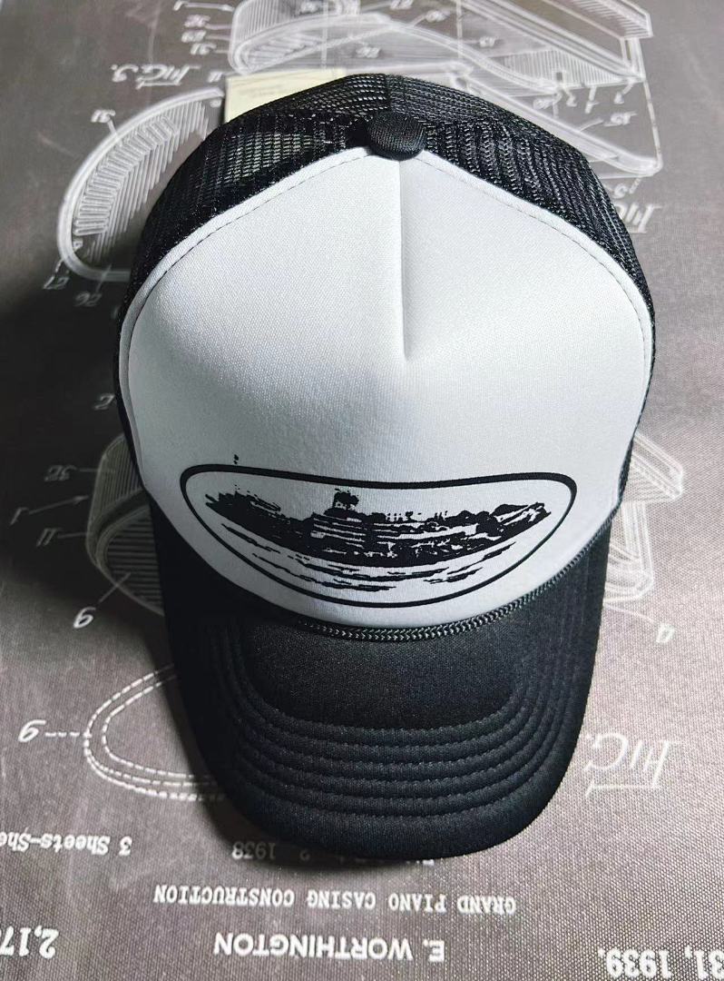Hats Co CRTW White And Black Trucker