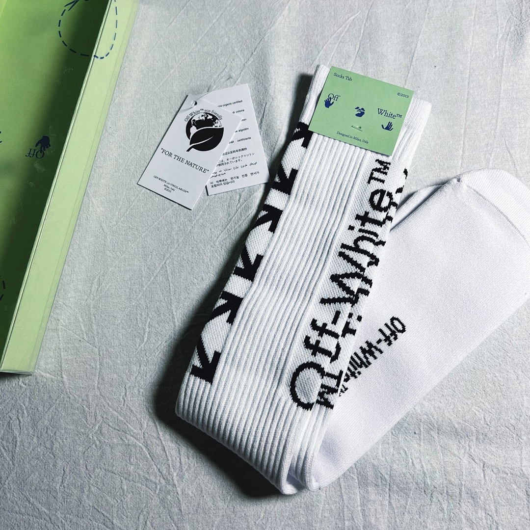 Accessiories OFF White Top Towel Socks - Image 6