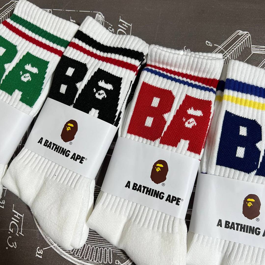 Bape 2023 BA Towel Socks