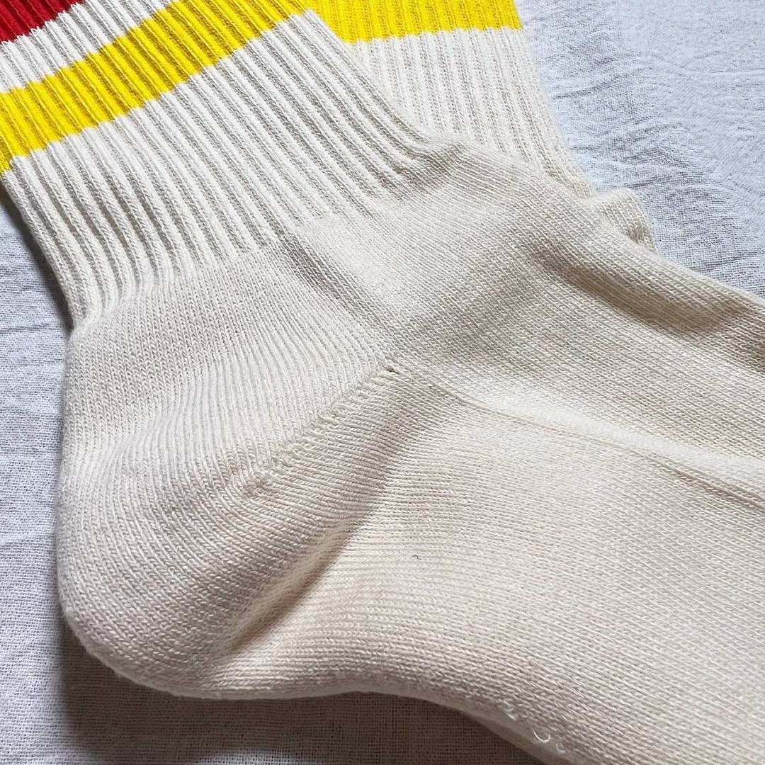 Accessiories Co Embrodiery CRTZ Socks Off White Red Yellow Striped - Image 9