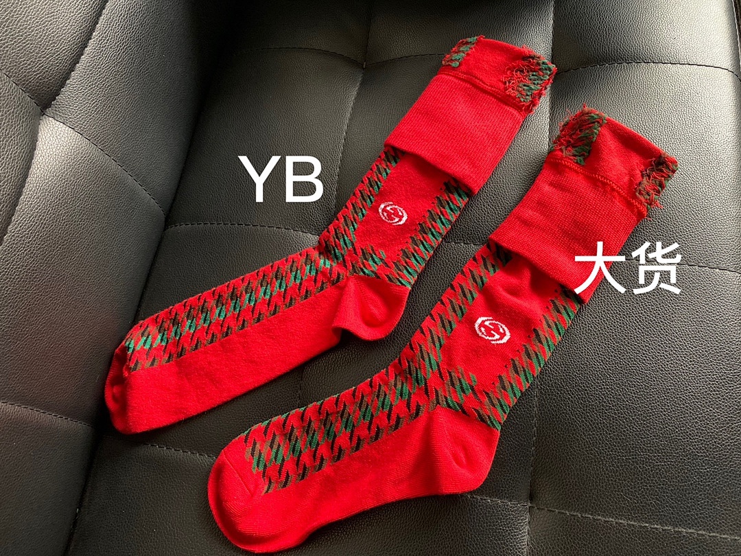Accessiories G Red Long Socks - Image 6