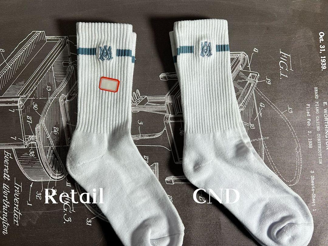 AMIRI 1:1 Embroidery Logo Socks Embroidered - Image 6