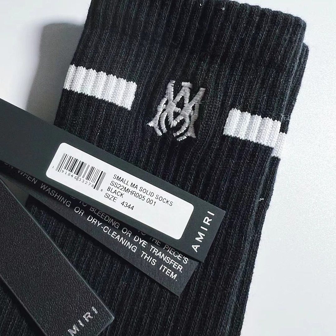 AMIRI 1:1 Embroidery Logo Socks Embroidered - Image 24