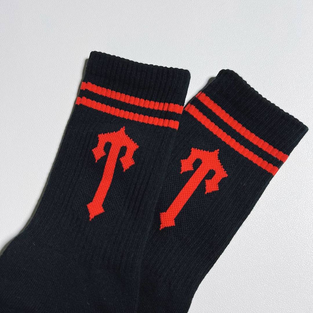 Accessiories Trap Star Black Red Logo Towel Socks - Image 7