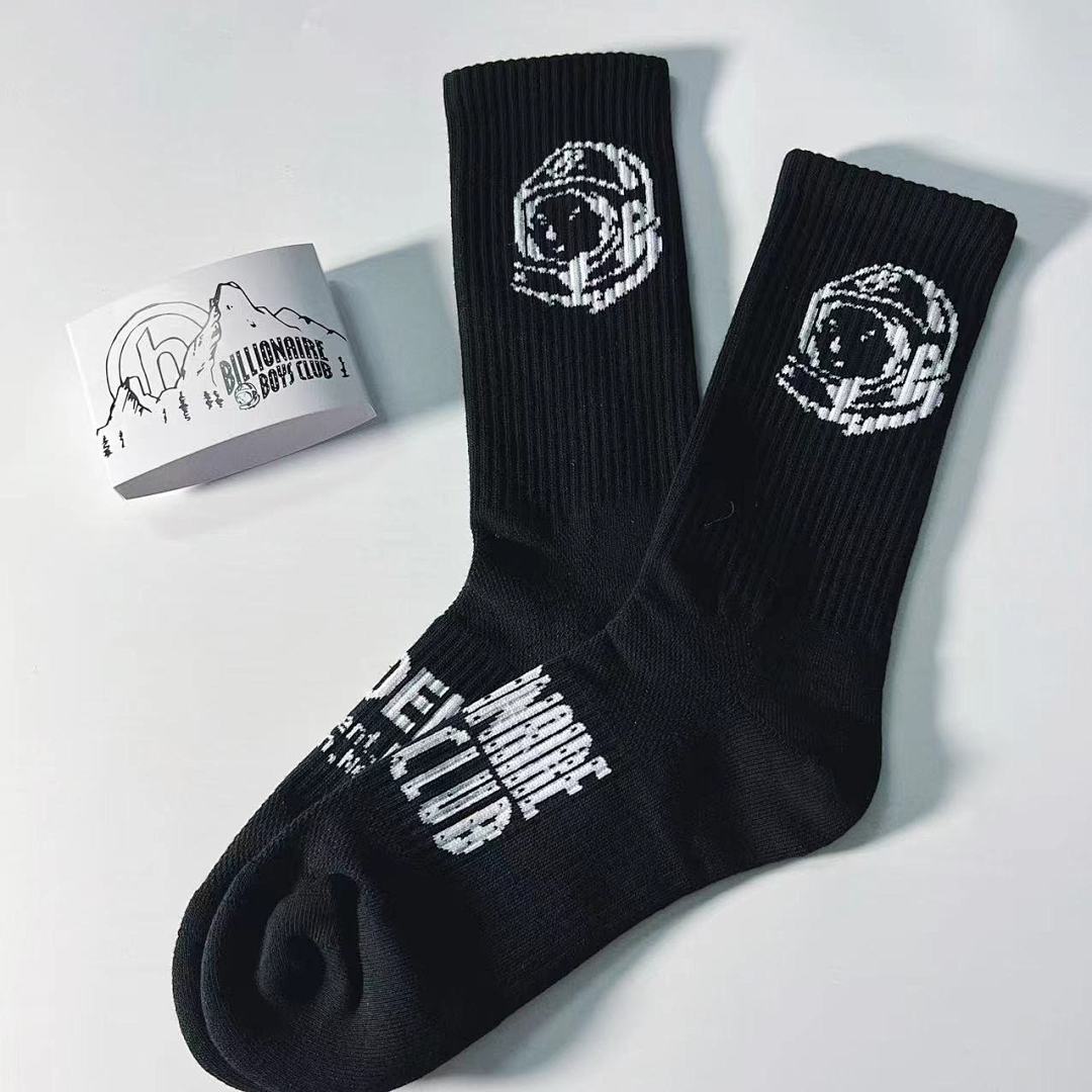 Accessiories 1: 1 Billionaire Boys Club × HIDDEN Black Socks————Unique Correct Version