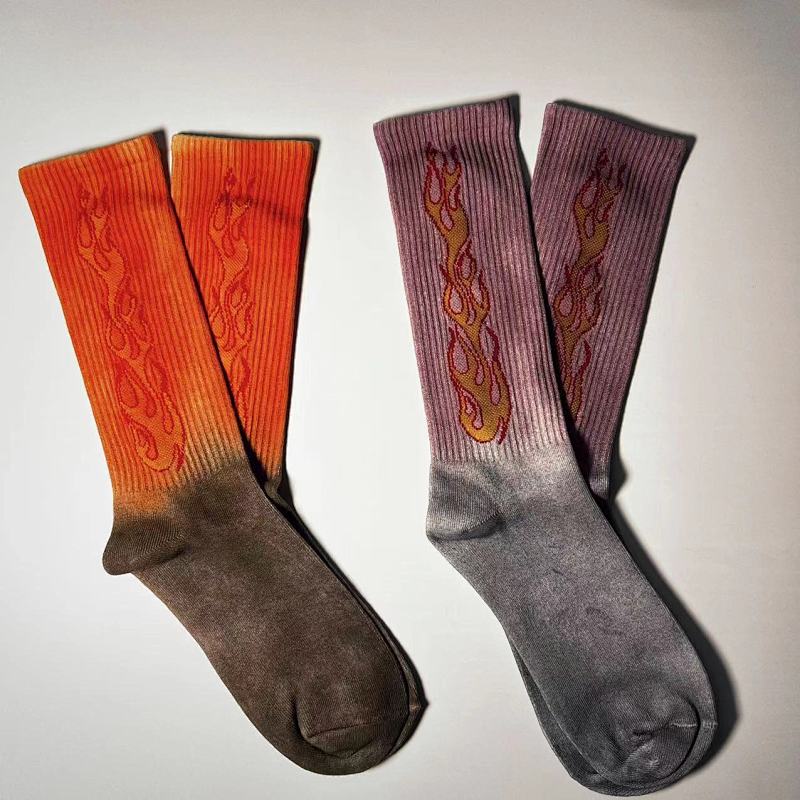 PA Tie Dye Fire Flame Socks, photo 1