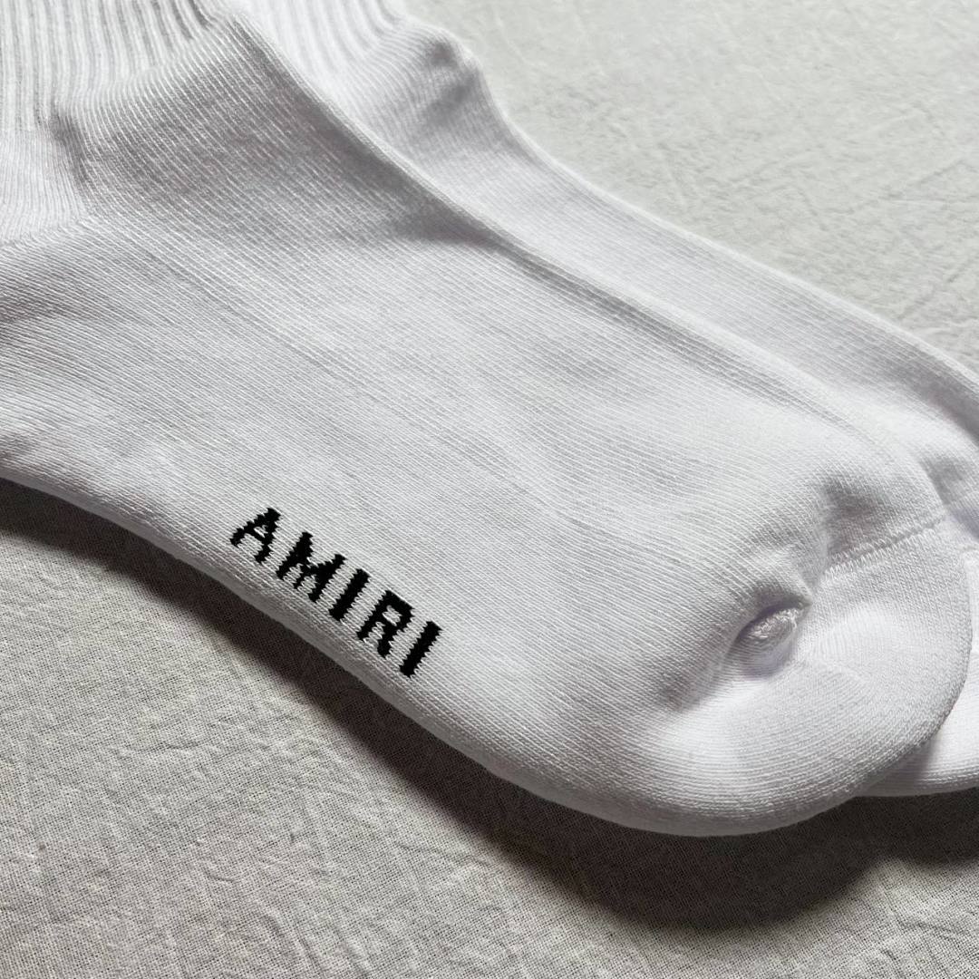 AMIRI 23FW Varsity Script Socks (Black) - Image 11