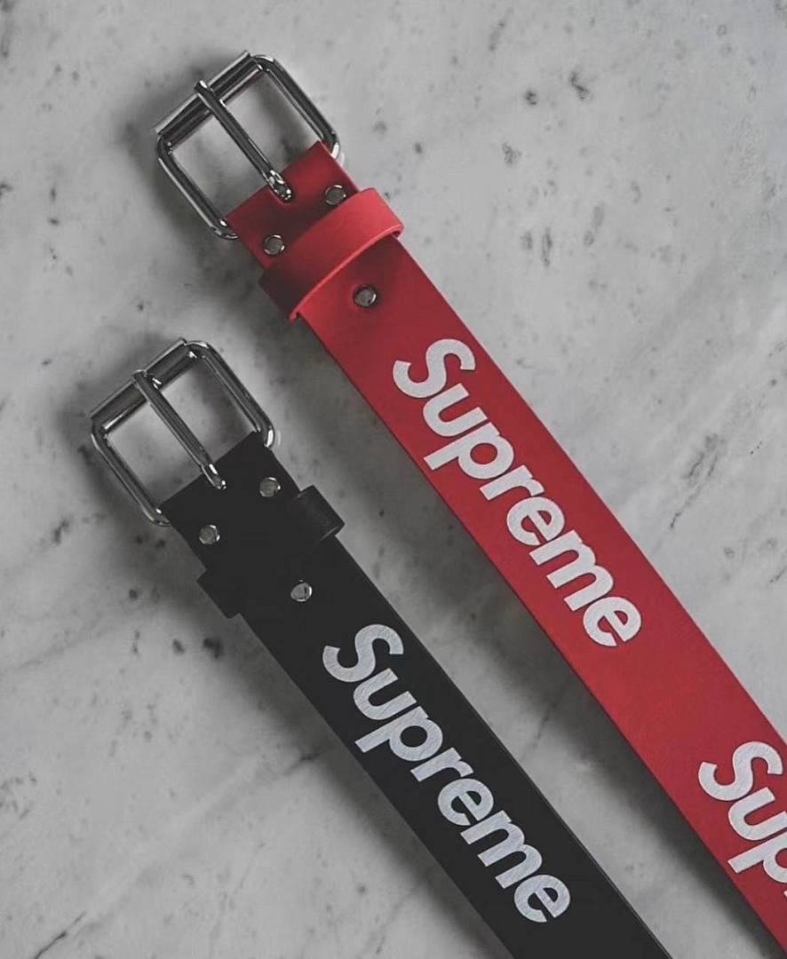 bag/homeware/accessories SU* BELT RED / BLACK Real Cow Leater