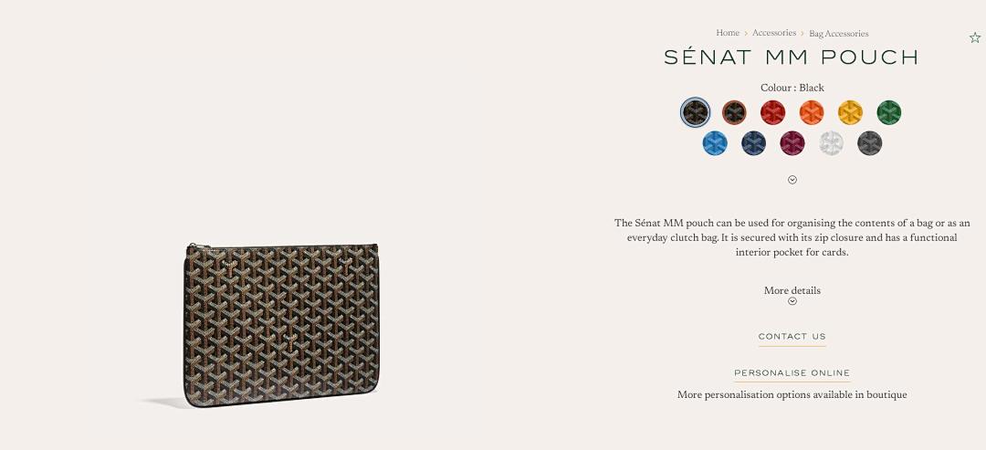 bag/homeware/accessories SéNat MM Pouch Goyard (Big An Small Size) - Image 3